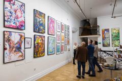 05.11.2025 Szczecin. Dom Kultury 13 Muz. Galeria Foyer - Andrzej Buko - Moja twórczość - ebru. Fot. Robert Stachnik