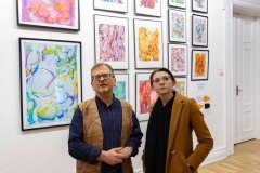 05.11.2025 Szczecin. Dom Kultury 13 Muz. Galeria Foyer - Andrzej Buko - Moja twórczość - ebru. Fot. Robert Stachnik