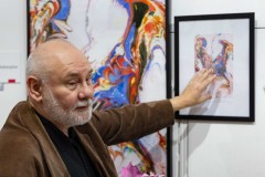 05.11.2025 Szczecin. Dom Kultury 13 Muz. Galeria Foyer - Andrzej Buko - Moja twórczość - ebru. Fot. Robert Stachnik
