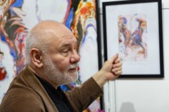 05.11.2025 Szczecin. Dom Kultury 13 Muz. Galeria Foyer - Andrzej Buko - Moja twórczość - ebru. Fot. Robert Stachnik