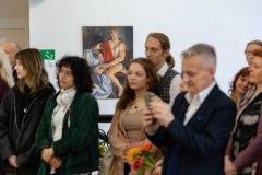 12.04.2023. Szczecin. 13 Muz. Galeria Foyer - Oliwia Zborowska - praca dyplomowa - wystawa malarstwa uczennicy Państwowego Liceum Sztuk Plastycznych w Szczecinie. Fot. Robert Stachnik