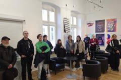 11.03.2026 Szczecin. Dom Kultury 13 Muz. Galeria Foyer - Plakaty plus animacje / offline plus online - wystawa zbiorowa studentów i absolwentów Akademii Sztuki w Szczecinie. Fot. Waldemar Kulpa.