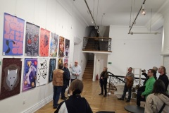 11.03.2026 Szczecin. Dom Kultury 13 Muz. Galeria Foyer - Plakaty plus animacje / offline plus online - wystawa zbiorowa studentów i absolwentów Akademii Sztuki w Szczecinie. Fot. Krzysztof Radew.