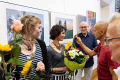 11.06.2025 Szczecin. Dom Kultury 13 Muz. Galeria Foyer - Sztuka Niedoskonałości - A. Chmiel, M. Grzywa, A. Falkiewicz - malarstwo. Fot. Robert Stachnik.