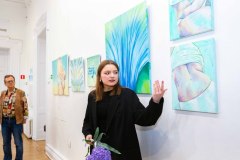 20.05.2026 Szczecin. Dom Kultury 13 Muz. Galeria Foyer - Zofia Opowicz - Ciało, morze, muszla - malarstwo. Fot. Dom Kultury 13 Muz.