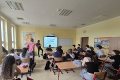 24.04.2026 Spotkania w szkołach z projektami Temat Rzeka i Lecim za Szczecin. Fot. Maja Olendzka.