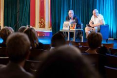 12.06.2025 Szczecin. Szczecińskie spotkania literackie 13 Muz: Z górnej półki. eleWator 41 - William Butler Yeats. Jakub Michał Pawłowski - Agrestowe sny. Fot. Robert Stachnik.