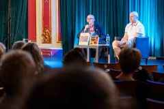 12.06.2025 Szczecin. Szczecińskie spotkania literackie 13 Muz: Z górnej półki. eleWator 41 - William Butler Yeats. Jakub Michał Pawłowski - Agrestowe sny. Fot. Robert Stachnik.