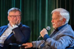 18.09.2025 Szczecin. Dom Kultury 13 Muz. Szczecińskie spotkania literackie 13 Muz - Z górnej półki - Zbigniew Kosiorowski - Nawrót. Fot. Robert Stachnik.